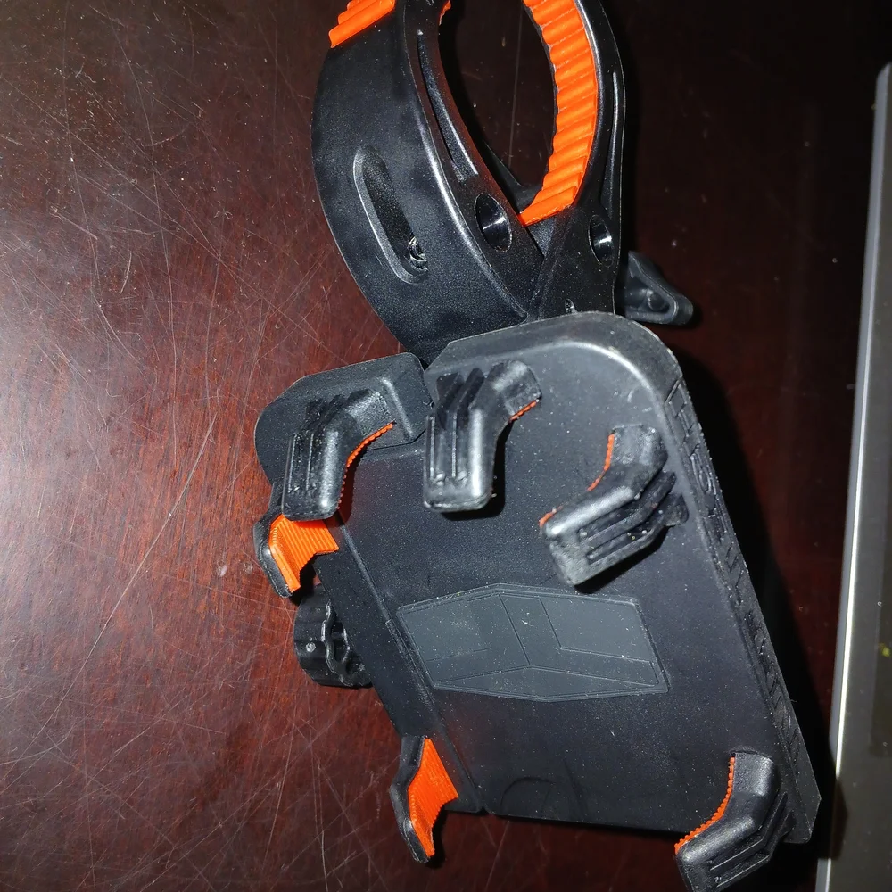 Black and Orange Handlebar Mount Phone Holder